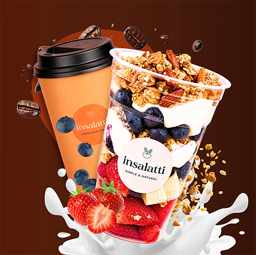 Yogurt Griego con Frutas y Granola + Café